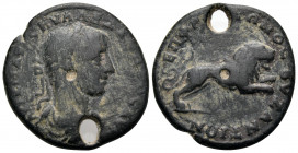 THRACE. Byzantium. Severus Alexander, 222-235. (Bronze, 23 mm, 5.88 g, 6 h), struck under the magistrate M. Aurelius Frontonos. AYT K M AYP CEY AΛEZAN...