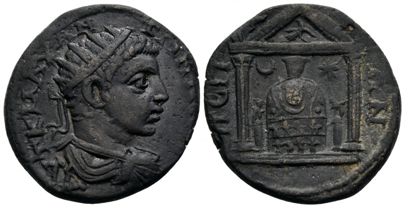 PAMPHYLIA. Perge. Elagabalus, 218-222. Diassarion (Bronze, 24 mm, 7.43 g, 12 h)....