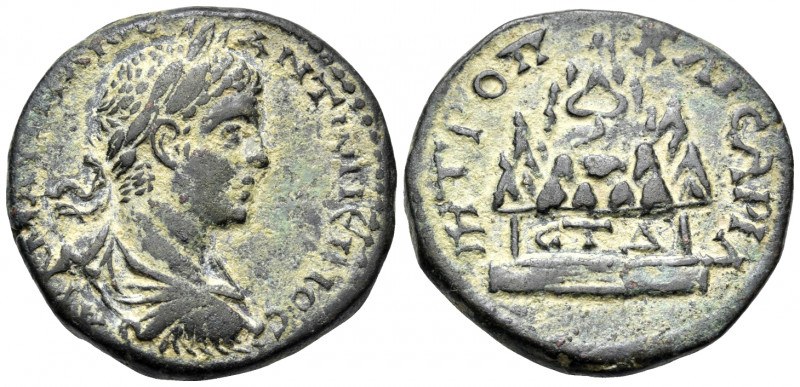CAPPADOCIA. Caesaraea-Eusebia. Elagabalus, 218-222. (Bronze, 27 mm, 12.58 g, 11 ...