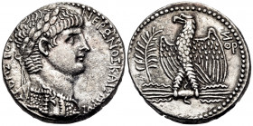 SYRIA, Seleucis and Pieria. Antioch. Nero, 54-68. Tetradrachm (Silver, 25 mm, 14.99 g), regnal year Z (7) and Caesarian year ΘP (190) = 60/1. NEPΩNOΣ ...