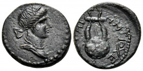 SYRIA, Seleucis and Pieria. Antioch. Pseudo-autonomous issue, time of Nero, 54-68. Dichalkon (Bronze, 16.5 mm, 3.21 g, 12 h), HP = year 108 of the Cae...