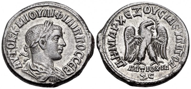 SYRIA, Seleucis and Pieria. Antioch. Philip II, 247-249. Tetradrachm (Billon, 26...