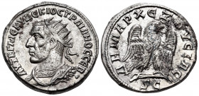 SYRIA, Seleucis and Pieria. Antioch. Trajan Decius, 249-251. Tetradrachm (Billon, 25 mm, 11.87 g, 11 h). ΑΥΤ Κ Γ ΜΕ ΚΥ ΔΕΚΙΟC ΤΡΑΙΑΝΟC CΕΒ Radiate, dr...