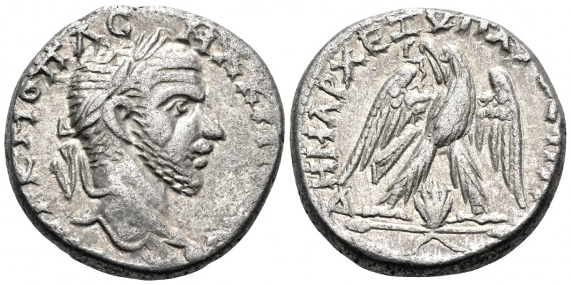 JUDAEA. Aelia Capitolina (Jerusalem). Macrinus, 217-218. Tetradrachm (Billon, 24...