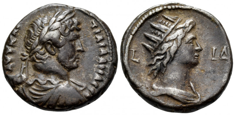 EGYPT. Alexandria. Hadrian, 117-138. Tetradrachm (Billon, 23 mm, 12.22 g, 11 h),...