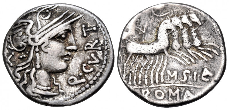 Q. Curtius, 116-115 BC. Denarius (Silver, 18 mm, 3.90 g, 7 h), Rome. Q · CVRT He...