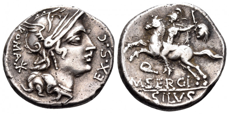 M. Sergius Silus, 116-115 BC. Denarius (Silver, 19 mm, 3.89 g, 9 h), Rome. EX · ...