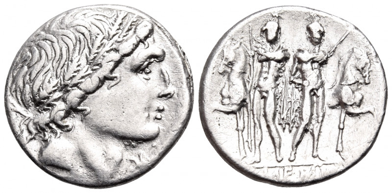 L. Memmius, 109-108 BC. Denarius (Silver, 18 mm, 3.86 g, 7 h), Rome. Male head t...