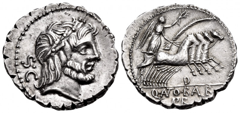 Q. Antonius Balbus, 83-82 BC. Denarius (Silver, 19 mm, 3.52 g, 5 h), Rome. Laure...