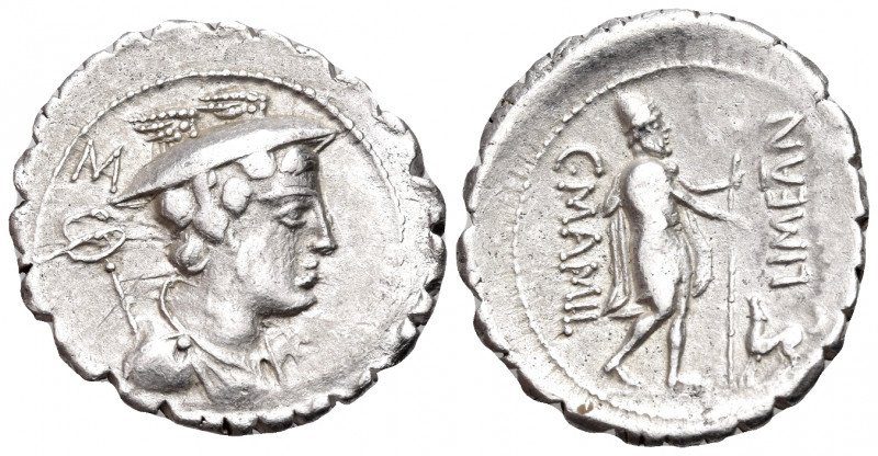 C. Mamilius Limetanus, 82 BC. Denarius Serratus (Silver, 20 mm, 3.97 g, 7 h), Ro...