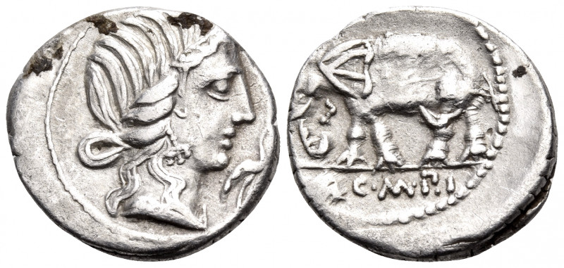 Q. Caecilius Metellus Pius, 81 BC. Denarius (Silver, 17 mm, 3.82 g, 11 h), Rome....