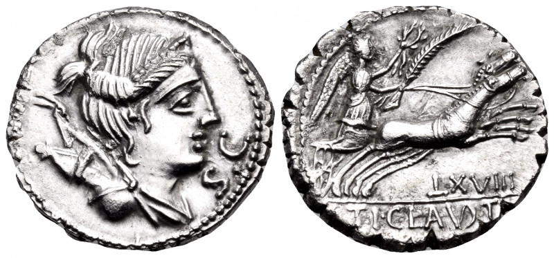 Ti. Claudius Ti.f. Ap.n. Nero, 79 BC. Denarius Serratus (Silver, 19 mm, 4.03 g, ...