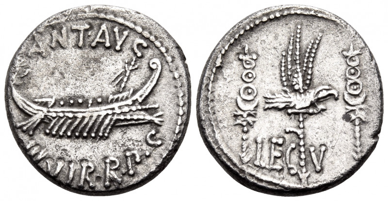 The Triumvirs. Mark Antony, Autumn 32-spring 31 BC. Denarius (Silver, 17 mm, 3.2...