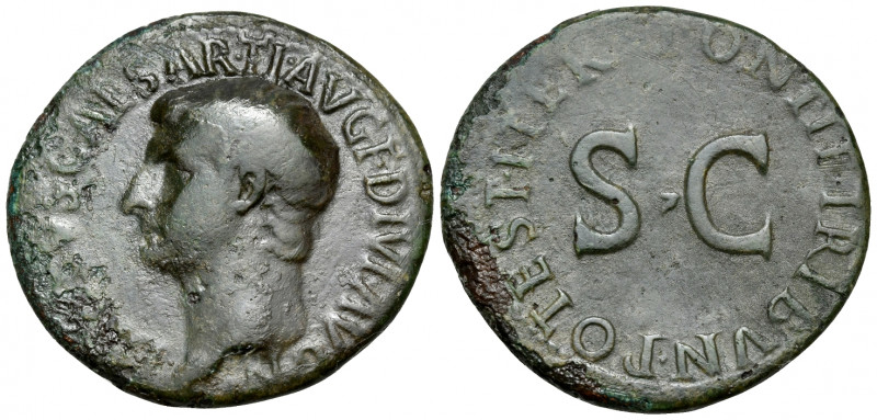 Drusus, son of Tiberius, Caesar, 19-23. As (Copper, 29 mm, 10.20 g, 6 h), Rome, ...