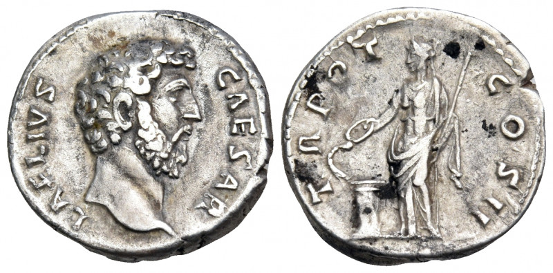 Aelius, Caesar, 136-138. Denarius (Silver, 17 mm, 3.49 g, 7 h), struck under Had...