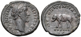 Antoninus Pius, 138-161. As (Copper, 28 mm, 10.03 g, 6 h), Rome, 148-149. ANTONINVS AVG PIVS TR P XII Laureate head of Antoninus Pius to right. Rev. M...
