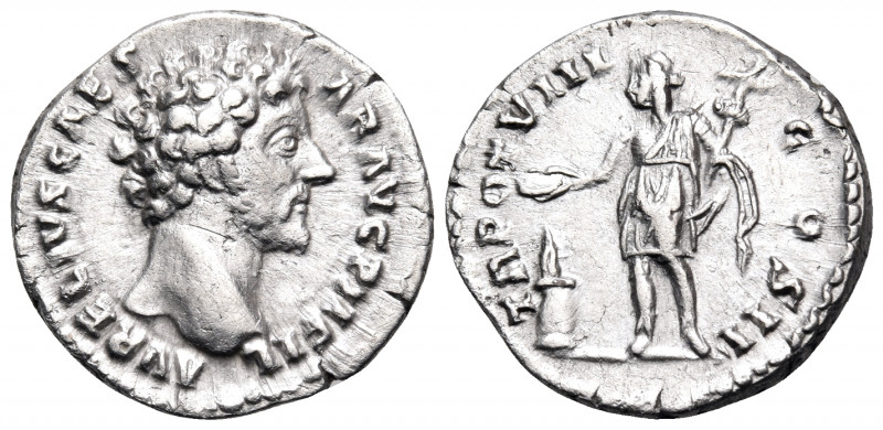 Marcus Aurelius, as Caesar, 139-161. Denarius (Silver, 18 mm, 3.09 g, 6 h), Rome...