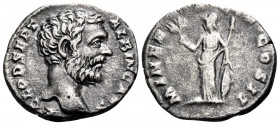 Clodius Albinus, as Caesar, 193-195. Denarius (Silver, 18 mm, 2.54 g, 6 h), struck under Septimius Severus, Rome, 194-195. D CLOD SEPT ALBIN CAES Bare...
