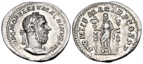 Macrinus, 217-218. Denarius (Silver, 21 mm, 3.65 g, 12 h), Rome, 217. IMP C M OPEL SEV MACRINVS AVG Laureate and cuirassed bust of Macrinus to right. ...