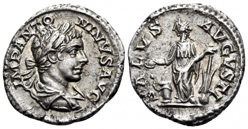 Elagabalus, 218-222. Denarius (Silver, 19 mm, 3.48 g, 11 h), Rome, 219-220. IMP ...