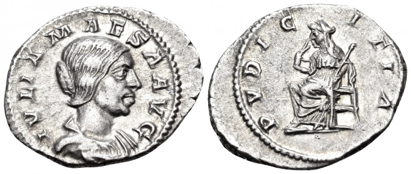 Julia Maesa, Augusta, 218-224/5. Denarius (Silver, 20 mm, 2.70 g, 2 h), struck u...