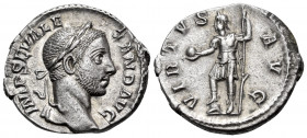 Severus Alexander, 222-235. Denarius (Silver, 19 mm, 3.20 g, 7 h), Rome, 229-230. IMP SEV ALEXAND AVG Laureate head of Severus Alexander to right. Rev...
