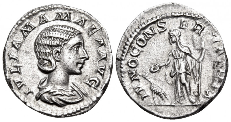 Julia Mamaea, Augusta, 222-235, mother of Severus Alexander. Denarius (Silver, 1...