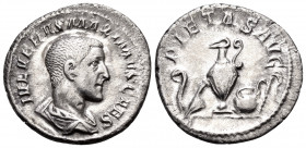 Maximus, as Caesar, 235/6-238. Denarius (Silver, 19 mm, 2.84 g, 1 h), struck under his father, Maximinus I, Rome, 235-236. IVL VERVS MAXIMVS CAES Bare...