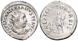 Valerian I, 253-260. Antoninianus (Silver, 24 mm, 3.32 g, 7 h), Rome, 256-257. IMP C P LIC VALERIANVS P F AVG Radiate, draped and cuirassed bust of Va...