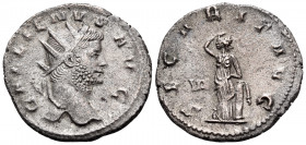 Gallienus, 253-268. Antoninianus (Billon, 21 mm, 3.66 g, 7 h), Rome, 261-263. GALLIENVS AVG Radiate head of Gallienus to right. Rev. SECVRIT AVG Secur...