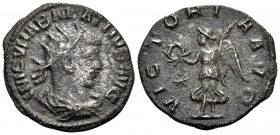 Vabalathus, usurper, 268-272. Antoninianus (Billon, 21.5 mm, 3.00 g, 10 h), Antioch, 7th officina, March-May 272. IM C VHABALATHVS AVG Radiate, draped...