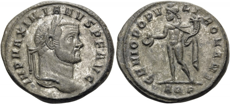 Maximianus Herculius, first reign, 286-305. Follis (Bronze, 27 mm, 11.40 g, 12 h...