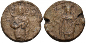 BYZANTINE SEALS, Imperial. John III Ducas (Vatatzes), emperor of Nicaea, 1222-1254. Seal or Bulla (Lead, 28 mm, 27.87 g, 12 h). IC - XC Nimbate Jesus ...