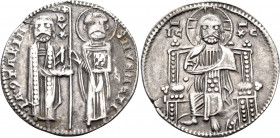 ITALY. Venice. Jacopo Contarini, 1275-1280. Grosso (Silver, 21 mm, 2.09 g, 6 h). S•M•VЄNЄTI•IA•9TARINI / D/V/X Jacopo Contarini and St. Mark standing ...