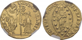 ITALY. Venice. Ludovico Manin, 1789-1797. Zecchino (Gold, 21.5 mm, 3.40 g, 10 h), 120th, and last, Doge of Venice. LVDOV• MANIN• / S •M• VЄNЄT• / DVX ...