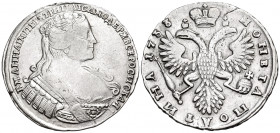 RUSSIA, Tsars of Russia. Anna, 1730-1740. Poltina (Silver, 35 mm, 12.71 g, 12 h), Kadashevsky, 1733. Draped bust of Anna. Rev. Crowned double-headed i...