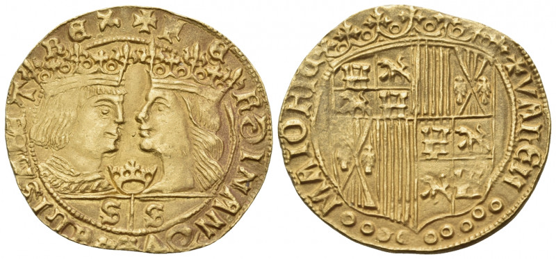 SPAIN, Castile & León. Ferdinand V and Isabella I, 1474-1504. Ducat (Gold, 23.5 ...