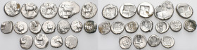 GREEK. Circa 5th - 3rd century BC. (Silver, 38.87 g). A lot of Sixteen (16) silver fractions from Byzantion and Kalchedon. A lovely group with interes...