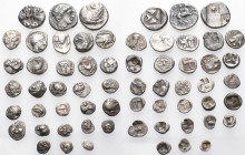 GREEK. Circa 5th - 3rd century BC. (Silver, 19.26 g). A lot of Thirty-one (31) silver fractions, mostly from mainland Greece and Asia Minor. An attrac...