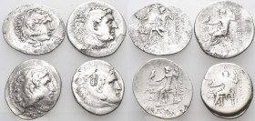 KINGS OF MACEDON. Alexander III ‘the Great’, 336-323 BC. Tetradrachm (Silver, 64.21 g). Four (4) Tetradrachms of Alexander the Great. One with a Seleu...