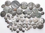 GREEK. Circa 5th - 3rd century BC. (Silver/Bronze, 99.00 g). A large lot of Sixty-seven (67) Greek silver (45) and bronze (22) coins, mostly from Asia...