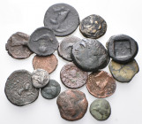 GREEK. Circa 4th - 1st century BC. (Silver/Bronze, 63.68 g). A lot of Eighteen (18) Greek silver (1) and bronze (17) issues, including a Diobol from T...