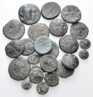GREEK. Late 2nd - early 1st century BC. (Bronze, 94.97 g). A lot of Twenty-Five (25) bronze coins, mostly from Asia Minor, including the Kings of Bith...