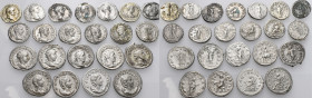 ROMAN IMPERIAL. Circa 1st - 3rd century. (Silver, 73.82 g). A lot of Twenty-two (22) Denarii and Antoniniani, mostly from the Severan period or later,...