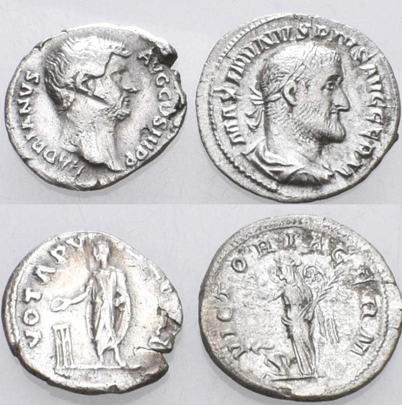 ROMAN IMPERIAL. Circa 2nd - 3rd century. Denarius (Silver, 5.75 g). A lot of Two...