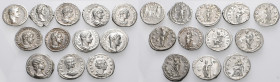 ROMAN IMPERIAL. 1st - 3rd century. (Silver, 38.60 g). A lot of Twelve (12) denarii. Mostly from the late Severan period. Includes coins of Elagabalus ...