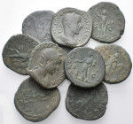 ROMAN IMPERIAL. Circa 3rd century. (Bronze, 200.00 g). A lot of Ten (10) Sestertii, from the first half of the 3rd century. Fair to nearly very fine. ...