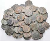 ROMAN IMPERIAL. Circa 3rd - 4th century. (Bronze, 201.00 g). A lot of Sixty (60) Folles of the Late Roman Empire Fine to very fine. Sold as is, no ret...