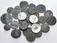 ROMAN PROVINCIAL & IMPERIAL. Circa 2nd - 4th century. (Silver/Bronze, 93.20 g). A lot of Twenty-Eight (28) coins from the period of Antoninus Pius thr...