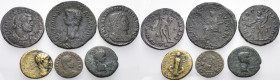 ROMAN IMPERIAL & PROVINCIAL. Circa 1st - 4th century. (Bronze, 44.72 g). Lot of Six (6) Roman bronze coins, including issues for Augustus, Claudius, H...